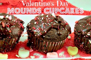 Mounds Valentine's Day Cupcakes - Cooking in Bliss