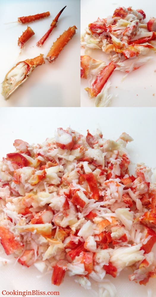 King crab legs for Crab Rolls Sliders recipe.