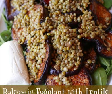 Gluten Free and Dairy Free Easy Eggplant Salad Recipe with Lentils